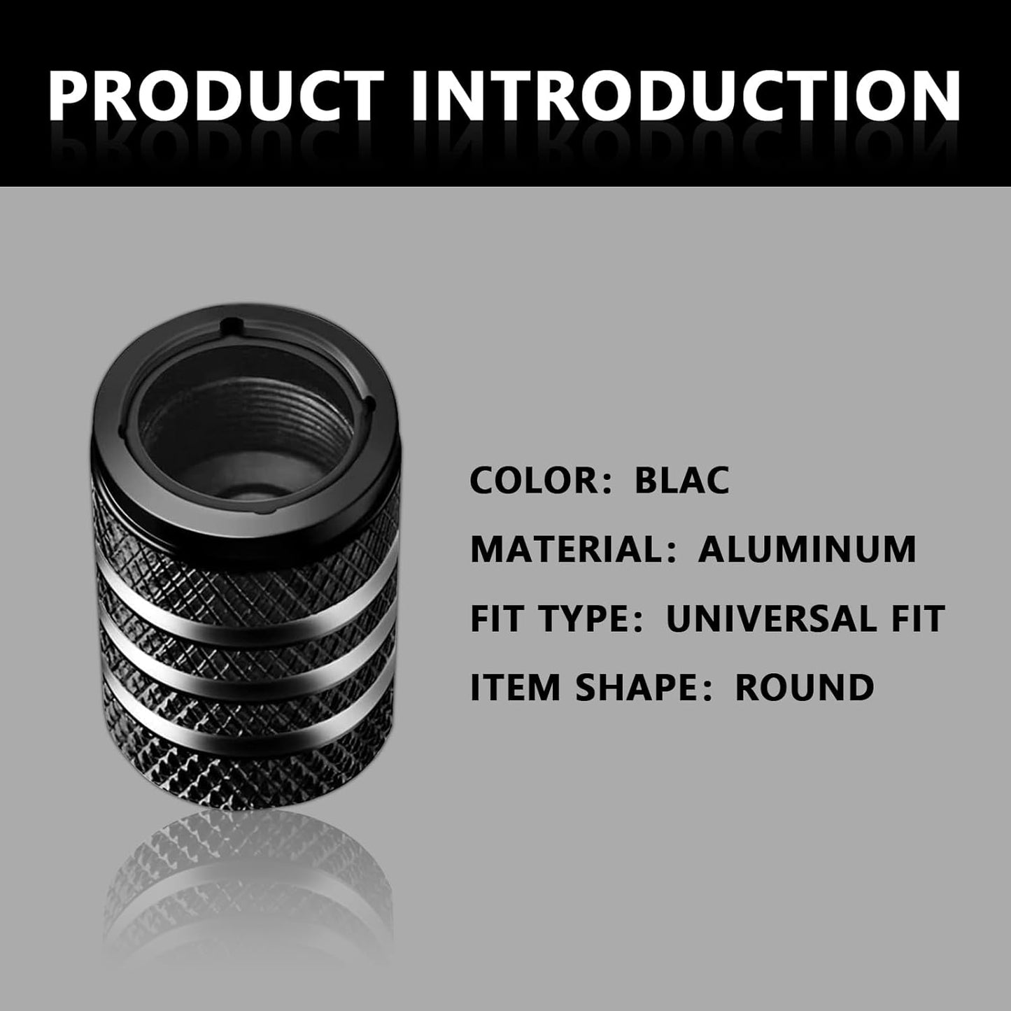 5 Pack Tire Covers, Black Aluminum Dog Paw Valve Caps, Universal for Cars, Trucks, SUVs, Motorcycles
