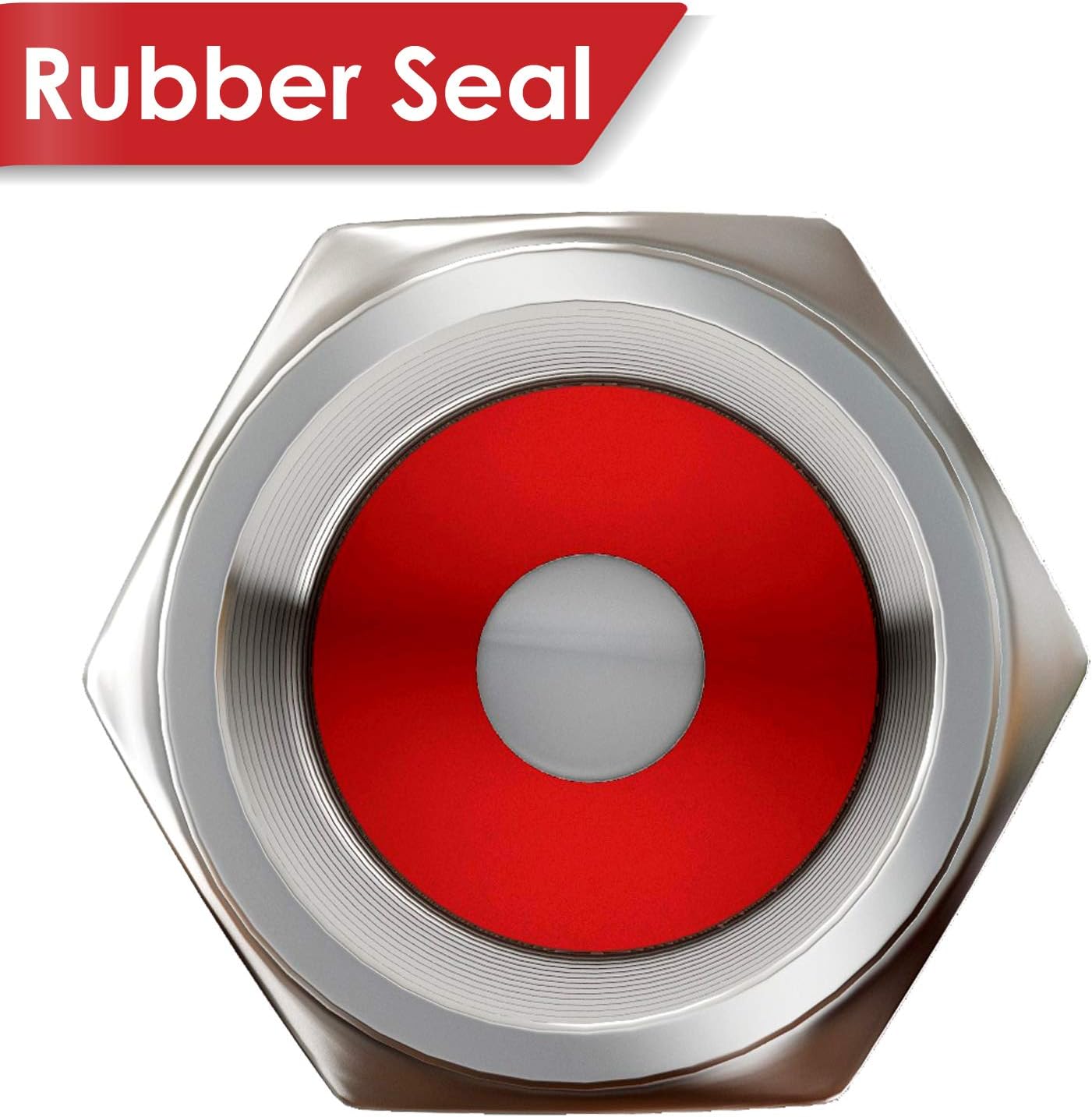 Tire Valve Caps (12 Pack) Heavy Duty Valve Caps | Dustproof with O-Ring Rubber Seal | Hexagonal Design | Outdoor, All-Weather, Anti-Flat Protection | Lightweight General-Purpose Aluminum Alloy (Silver)